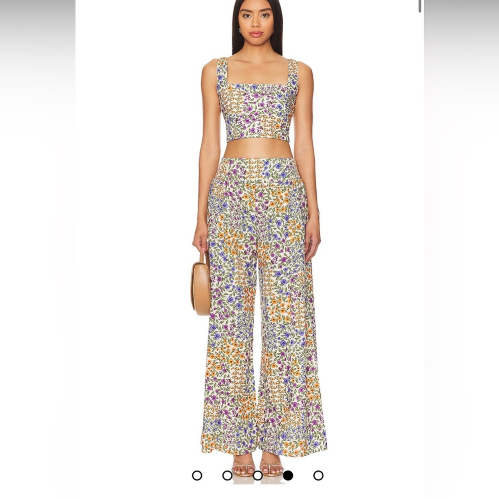 Agua Bendita Kosia Floral Wide-Leg Pants